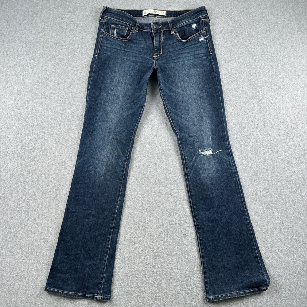 Abercrombie & Fitch Jeans Womens 6S The A&F Boot Dark Wash Distressed 28x31